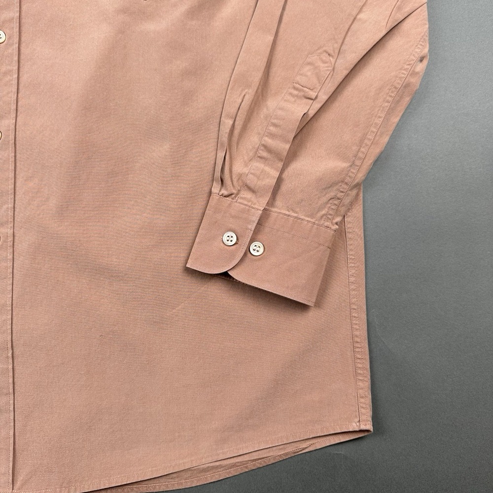 BOSS Hugo Boss Men's 34/35 Orange Dress Shirt Long Sleeve Button Up - Picture 5 of 11